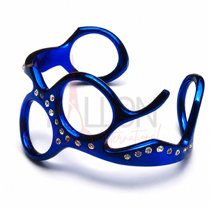 Blue Rhinestone Stainless Steel Barber <b>Shear</b> Holder Wristband Reusable Salon Scissor Grip Hairdressing <b>Tool</b> - Product Image 4