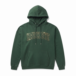 Sudadera de algodón con pedrería personalizada para mujer, verde, oversize, con capucha, holgada, informal y a la moda - Product Image 3