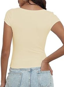 Camisetas de Cuello Redondo Color Caqui, Manga Corta, Verano, Casual, Tallas Grandes, OEM, 100% Algodón, Unisex, Corte Ajustado, Cuello con Lazo, Color Sólido - Product Image 2