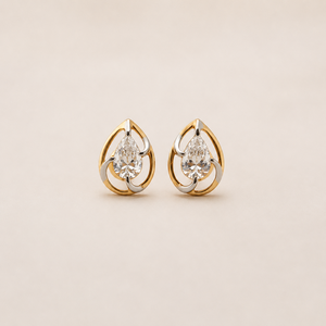18K Solid Gold Pear Cut Moissanite Drop <b>Stud</b> <b>Earrings</b> for Women High Polish Modern Wedding Party <b>Fine</b> Jewelry Gift - Product Image 2
