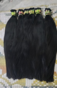 Extensions de cheveux indiens Remy en vrac, lisses naturels et ondulés profonds, double trame, tissage à la machine, cheveux humains à clipser, toutes les couleurs disponibles - Product Image 4