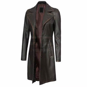 Abrigo Largo de Cuero para Mujer de Alta Calidad, Elegante Abrigo de Invierno con Forro de Poliéster Suave, Personalizado - Product Image 6
