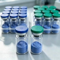 Expédition rapide, approvisionnement en gros, vente en gros d'usine, poudre lyophilisée à 99% de peptide GHK-CU avec certificat COA, matière première pour soins de la peau
