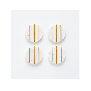 Sous-verres en marbre poli écologiques, durables, lavables, naturels, pour une utilisation promotionnelle - Product Image 4