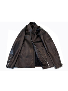Blouson bomber printemps-automne, tendance mode moto, streetwear, blouson en cuir PU, coupe slim homme - Product Image 2