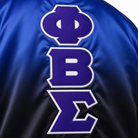 Blouson Bomber Noir Délavé Phi Beta Sigma, Style Universitaire Vintage, Broderie Premium, Décontracté Unisexe