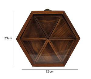 Multipurpose <b>Wooden</b> Spice <b>Box</b> with Multiple Compartments for Storing and Organizing Spices and Seasonings From India - Product Image 5