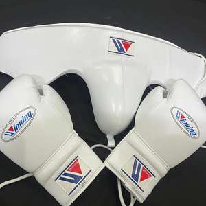 Ensemble de boxe personnalisable en PVC/PC pour l'entraînement aux arts martiaux MMA Sanda avec protection des poignets et de la tête à lacets - Product Image 3
