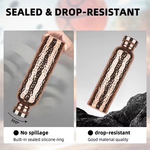 Bouteilles d'eau en cuivre personnalisées, design créatif fait main, ustensiles de boisson en gros en promotion - Product Image 4