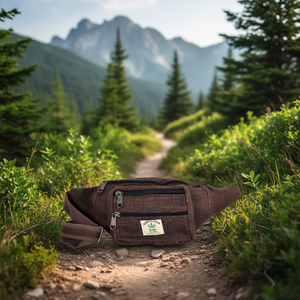 100% Hemp Fanny Pack <b>Brown</b> Travel <b>Backpack</b> - Product Image 3