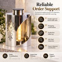 Lanterne funéraire en acier inoxydable rose avec tube en verre pour décoration commémorative de cimetière, design découpé incurvé poli Znicz