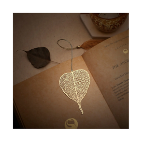 ของขวัญโปรโมชั่นทำด้วยมือที่คั่นหนังสือแม่แบบทองเหลืองพร้อมที่คั่นหนังสือดีไซน์แบบห่วงและใบไม้ขายดี - Product Image 1