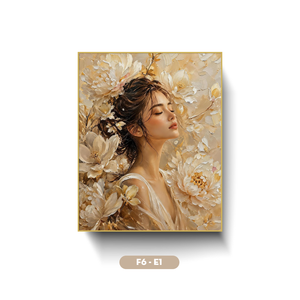 Peinture décorative de luxe pour femme et fleurs, art décoratif pour la maison, fabrication directe d'usine OEM, marque HALO, Vietnam - Product Image 1