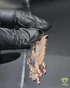 จี้รูปนกพิราบประดับเพชร VVS สร้างในห้องปฏิบัติการ เงินแท้ 925 สไตล์ฮิปฮอป เครื่องประดับสำหรับทุกเพศ - Product Image 5