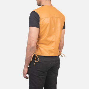 Chaleco de Cuero de Primera Calidad 100% Hecho a Mano, Precio Razonable, Último Diseño, Transpirable, Ropa para Hombre - Product Image 5