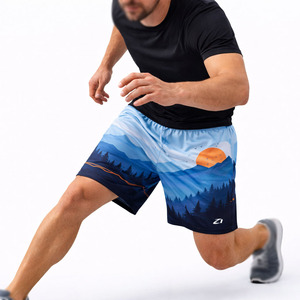 Shorts d'entraînement pour hommes à impression par sublimation, motif personnalisé, légers, avec cordon de serrage à la taille, pour la gym et l'entraînement sportif, vente en gros - Product Image 5