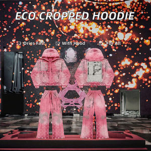 Chándales Unisex de Forro Polar 100% Algodón Ecológico, Mangas Largas, Transpirables, Ropa Casual de Invierno, Varios Colores, Diseño Sólido con Capucha - Product Image 2