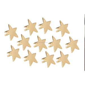 Vente chaude Métal Cercle Serviette Anneau D'or En Forme D'étoile Décoration De Table pour La Partie En Gros Quantité En Vrac - Product Image 3