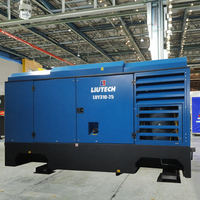 Liutech LUY310-25 25bar compresseur d'air à vis mobile 295kw moteur diesel lubrifié 1095cfm volume d'air le plus fort 24v tension