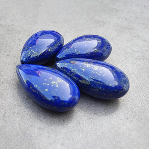Lapis-lazuli naturel AAA+ en forme de poire, cabochon, pierre précieuse calibrée, pour la fabrication de bijoux, toutes tailles disponibles - Product Image 4