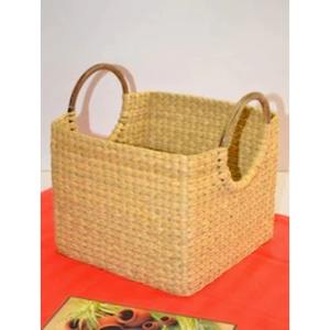 Cesta de Almacenamiento Cuadrada Hecha a Mano con Asas Redondas de Madera, Perfecta para Libros, Revistas, Periódicos y Archivos de Oficina - Product Image 4