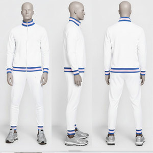 Chándal 2 en 1 para Hombre, Color Blanco, Corte Regular, Cuello con Capucha, Cortavientos, Transpirable, Ligero, Informal, de Invierno, de Poliéster - Product Image 6