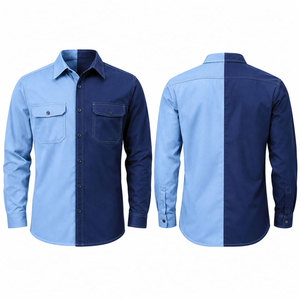 Vêtements de travail résistants au feu pour hommes, combinaisons de soudeur FR avec caractéristiques de sécurité, chemise ignifuge - Product Image 1