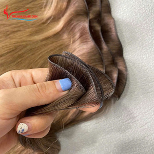 Nouveau design, qualité luxe, cheveux humains vierges vietnamiens attachés à la main, extensions de cheveux de trame en stock maintenant - Product Image 3