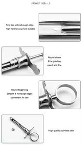 Instrumentos Dentales, Jeringas Dentales Premium Manuales de Acero Inoxidable, Jeringa Autoaspirante de 1.8cc de Alta Calidad - Product Image 6