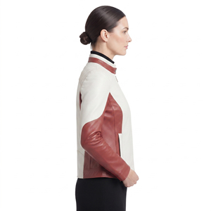 Women's Premium Biker <b>Leather</b> <b>Jacket</b> Female <b>Leather</b> Motorcycle <b>Jacket</b> With Zip-Up Ladies Stand Collar PU <b>Leather</b> Moto <b>Jackets</b> - Product Image 3
