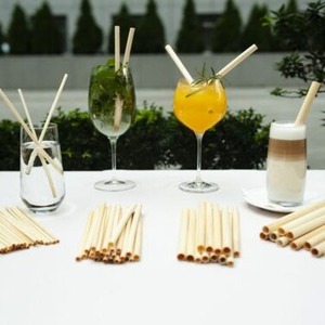 Pajita de caña de trigo biodegradable ecológica Pajitas de bebida Boba desechables de bambú natural para fiestas - Product Image 5