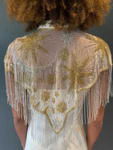 Top Halter con Cuentas de Cristal Plateadas para Mujer, Estilo Y2K, para Festivales y Fiestas, Arnés de Pecho con Flecos, Ropa de Playa y Discoteca, Cadena Corporal con Pedrería - Product Image 4