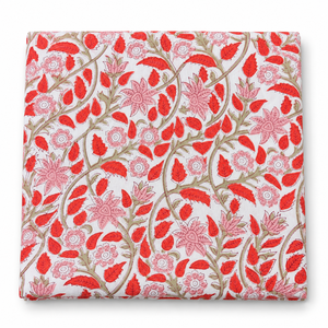Tissu en voile de coton imprimé à la main à rayures florales roses, léger, respirant, en fil peigné tissé 60S60S, Pinksa Fashion - Product Image 2