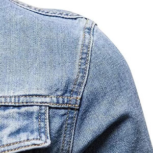 Chaqueta Vaquera para Hombre, Nueva Moda, Cómoda, 100% Algodón, Estilo Casual para Invierno, con Logotipo Frontal y Bolsillos - Product Image 4