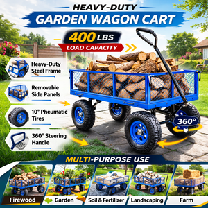 OEM Heavy Duty Garden Dump Cart Poly Utility Wagon with Dump Feature for Outdoor Yard Farm Use GARPYC000 - Product Image 6