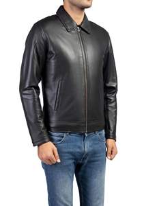 <b>Men</b> Classic Leather <b>Jacket</b> Genuine Leather Casual Outdoor Zip Front Comfortable Regular Fit Fashion Outerwear Winter Breathable - Product Image 4