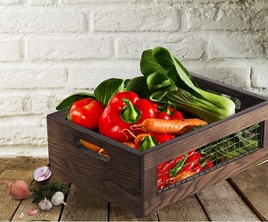 Ensemble de 3 paniers de rangement durables et écologiques de qualité supérieure avec découpe de poignée durable pour les bols de vente chaude de fruits et légumes - Product Image 3