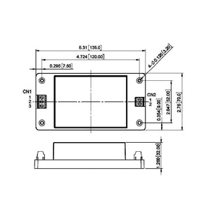 24V 1.87A 45W DC to DC Converter Nominal Input Voltage 800VDC, 4KVac Isolated Screw Terminal Type 5000M Operating Altitude - Product Image 3