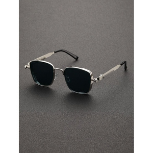 <b>Trendy</b> Metal Oval <b>Sunglasses</b> for Men and Women UV Protection Fashion Shades - Product Image 2