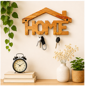 Custom Wall Mounted Wooden Key Holder <b>For</b> Home Decor Stylish House Shaped Entryway Organizer With 8 Sturdy Metal <b>Hooks</b> And Easy - Product Image 6