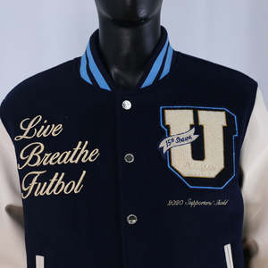 Chaqueta Varsity Personalizable para Hombre, Chaqueta Varsity Moderna de Estilo Urbano, Chaqueta de Invierno de Lana con Parches Bordados en Chenilla al por Mayor - Product Image 4