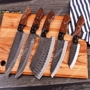 ชุดมีดเชฟเหล็กกล้าไร้สนิม 12C27 ตีขึ้นรูปด้วยมือ ด้ามไม้พะยูง คมกริบ ออกแบบตามหลักสรีรศาสตร์ ใบมีดขนาด 4.5-9 นิ้ว - Product Image 3