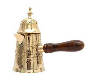 Handcrafted Turkish Coffee Pot Copper Brass Ottoman Style <b>Small</b> Coffee Kettle Traditional Authentic Home Coffee Brewer - Product Image 4