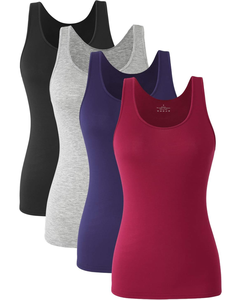 Camiseta sin mangas de algodón premium para mujer, chaleco informal de moda, suave y cómodo para el verano, personalizable con marca, en blanco. - Product Image 1