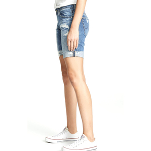 Fashionable Export Autumn Women's Casual Mid <b>Waist</b> Button Straight <b>Denim</b> <b>Shorts</b> Breathable <b>Black</b> <b>High</b> Quality Sexy Customized - Product Image 5