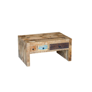 Mesa de Centro de Madera Antigua Hecha a Mano, Tradicional y de Lujo, en Madera Reciclada con Cajones Decorativos, Portátil para Sala de Estar - Product Image 5