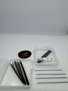 Extensions de cils volume ultra-rapides Easy Fan Lash Clusters 3D 4D 5D 6D pré-fabriquées en PBT coréen 0.05 0.07, douces, longueurs mixtes - Product Image 5