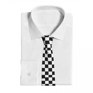 Cravate Maçonnique Tendance Maître Maçon Loge Bleue en Polyester Blanc et Noir – Service OEM Disponible – Cravate de Régalia Maçonnique de Haute Qualité - Product Image 4