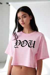 Camisetas Cortas de Algodón 100% Orgánico para Mujer, Venta al Por Mayor 2026, Apliques de Verano, Transpirables, Ecológicas, Personalizables, Cuello Redondo - Product Image 4