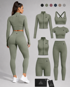 New Style Yoga sets Newly Designs With Customize Logo Yoga set For <b>Workout</b> Yoga <b>Jacket</b> <b>Workout</b> Sets for Women Sportswear Gym - Product Image 3